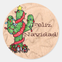 Autocollants de cactus de Noël