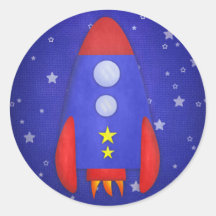 Autocollants de cadeau de bateau de Rocket