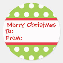 Autocollants de cadeau de Chirstmas