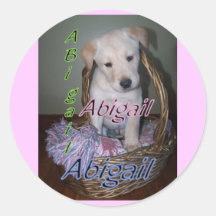 autocollants de chiot d'Abigaïl