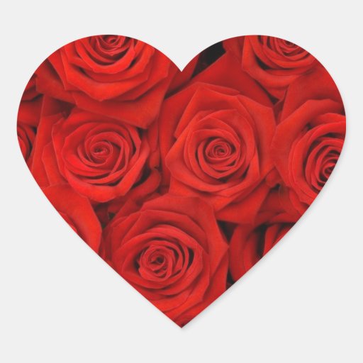 AUTOCOLLANTS DE COEUR DE ROSE ROUGE ET JOINTS D'EN