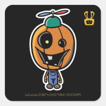 Autocollants de Halloween - tête de citrouille de 