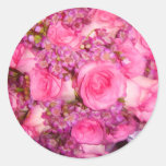 Autocollants de joint d'enveloppe de rose de rose
