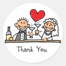 Autocollants de Merci de mariage