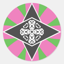 Autocollants de motif de diamant et de rayures