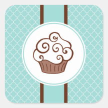 Autocollants de petit gâteau de dentelle d'Aqua