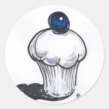 Autocollants de petit pain de myrtille
