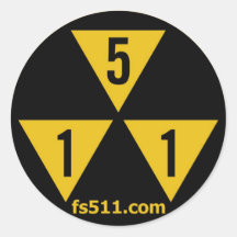 Autocollants de retombées radioactives