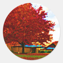 Autocollants d'une scène d'automne