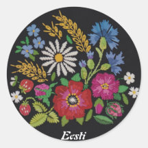 Autocollants estoniens de fleur sauvage