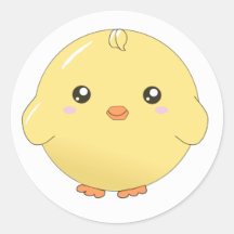 Autocollants mignons de poussin de jaune de kawaii
