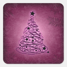 Autocollants mignons et modernes d'arbre de Noël