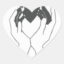 Autocollants noirs de coeur