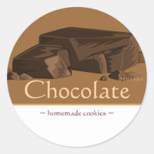 Autocollants personnalisables de chocolat