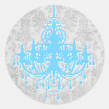 Autocollants ronds de brise argentée de lustre