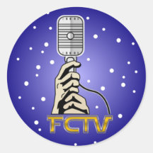 Autocollants ronds de logo de FCTV