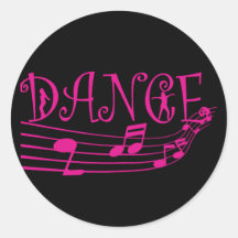 Autocollants ronds de promotion de danse