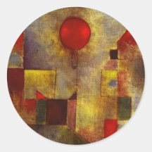 Autocollants rouges de ballon de Paul Klee