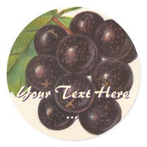 Autocollants vintages de raisins
