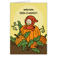 Automne bienvenu peu de nouvelle carte de bébé de 