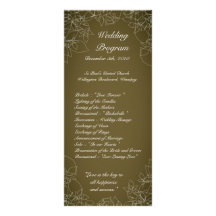 automne floral Brown d'automne de programme du mar Carte Double