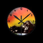 Automnes de montagne horloges murales