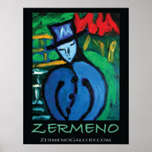 Autoportrait abstrait par Zermeno Poster