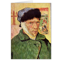 Autoportrait de Vincent van Gogh Carte De Vœux