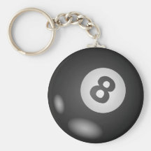 Autour 8 de la boule Keychains Porte-clef