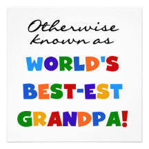 Autrement connu en tant que cadeaux du grand-papa  invitation personnalisable