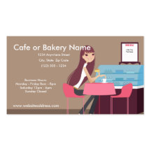 Aux cartes de visite de magasin de café/pâtisserie modèles de cartes de visite