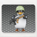 avances de soldat du pingouin 3d tapis de souris