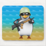 avances de soldat du pingouin 3d tapis de souris