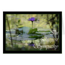 Avec la sympathie, condoléances simplement indiqué carte de vœux