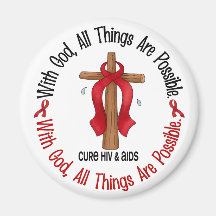 AVEC le T-shirts et les cadeaux du SIDA de CROIX d Aimant Pour Réfrigérateur