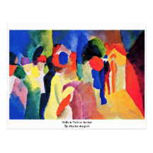 Avec une guêpe par Macke août Carte Postale