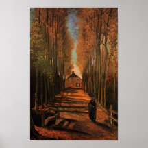 Avenue de Van Gogh des peupliers en automne (F122) Posters
