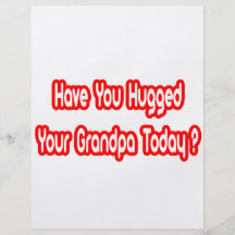Avez-vous étreint votre grand-papa aujourd'hui ? prospectus