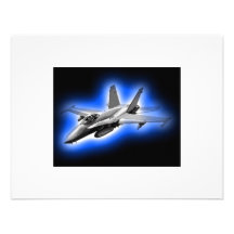 Avion de chasse du frelon F/A-18 bleu-clair Invitation Personnalisée