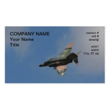 Avion de chasse F4 Modèles De Cartes De Visite