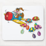 Avion de lapin de Pâques Tapis De Souris