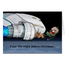 Avion de ligne Père Noël Cartes