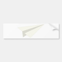 Avion de papier classique autocollant pour voiture