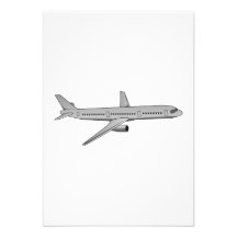 Avion de passagers carton d'invitation