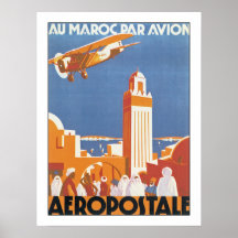 Avion van het Pari van Au Maroc Afdruk