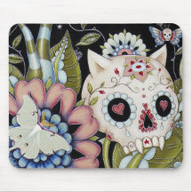 Aviron de Kitty de mite de Luna Tapis De Souris