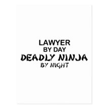 Avocat Ninja mortel par nuit Cartes Postales