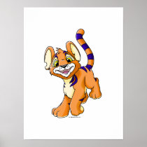 Avontuurlijke oranje Kougra posters