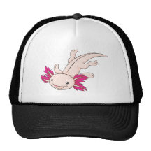 Axolotl mexicain heureux casquettes