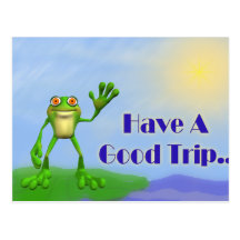 Ayez une bonne Voyage-Grenouille Cartes Postales